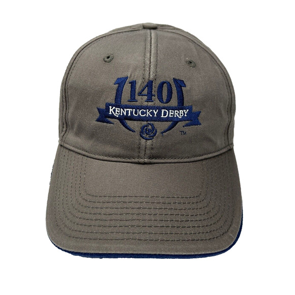 140th Kentucky Derby Churchill Down Baseball Cap 2014 Adjustable Hat Gray/Blue - Picture 1 of 8